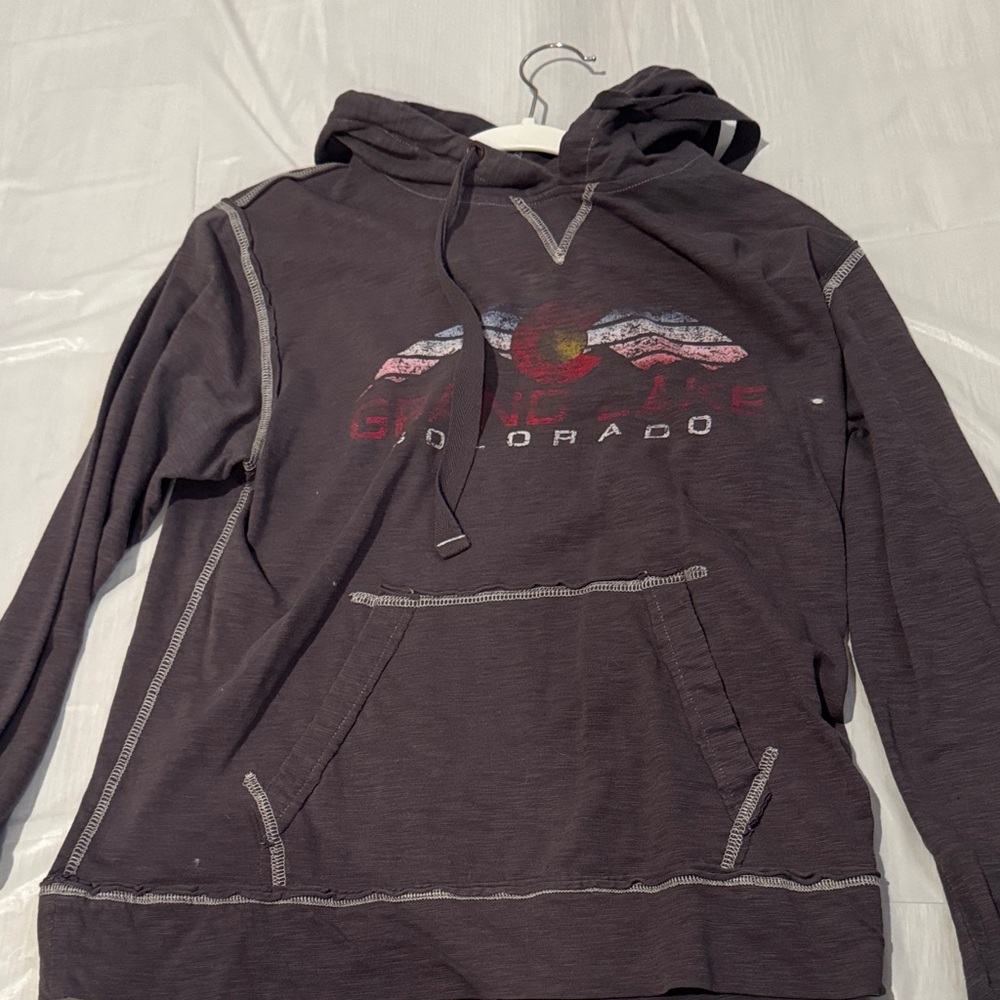 Rado Dark Gray Graphic Hoodie grand Lake Colorado
